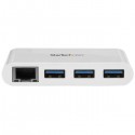 StarTech.com 3-Port USB-C Hub with Gigabit Ethernet - USB-C to 3x USB-A - USB 3.0 Hub - White