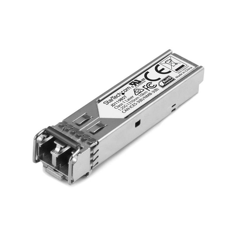 StarTech.com Gigabit Fiber 1000Base-LX SFP Transceiver Module - HP JD119B Compatible - SM LC - 10 km (6.2 mi)