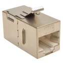 Tripp Lite Cat6a Straight Through Modular Shielded In-Line Snap-In Coupler (RJ45 F/F)