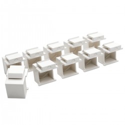 Tripp Lite Snap-In Blank Keystone Jack Insert, White, 10 Pack | Tripp Lite Patch Panels Accessories
