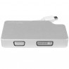StarTech.com Aluminum Travel A/V Adapter: 3-in-1 Mini DisplayPort to VGA, DVI or HDMI - 4K | StarTech.com Cable Interface/Gender