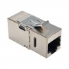 Tripp Lite Cat6 Straight-Through Modular Shielded In-Line Snap-In Coupler w/90-Degree Down-Angled Port (RJ45 F/F) | Tripp Lite W