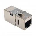Tripp Lite Cat6 Straight-Through Modular Shielded In-Line Snap-In Coupler w/90-Degree Down-Angled Port (RJ45 F/F)