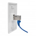 Tripp Lite Cat6 Straight-Through Modular Shielded In-Line Snap-In Coupler w/90-Degree Down-Angled Port (RJ45 F/F)