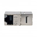 Tripp Lite Cat6 Straight-Through Modular Shielded In-Line Snap-In Coupler w/90-Degree Down-Angled Port (RJ45 F/F)