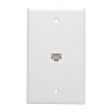 Tripp Lite Cat6a Straight-Through Modular In-Line Snap-In Coupler w/90-Degree Down-Angled Port, White (RJ45 F/F)