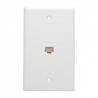 Tripp Lite Cat6a Straight-Through Modular In-Line Snap-In Coupler w/90-Degree Down-Angled Port, White (RJ45 F/F) | Tripp Lite Wi