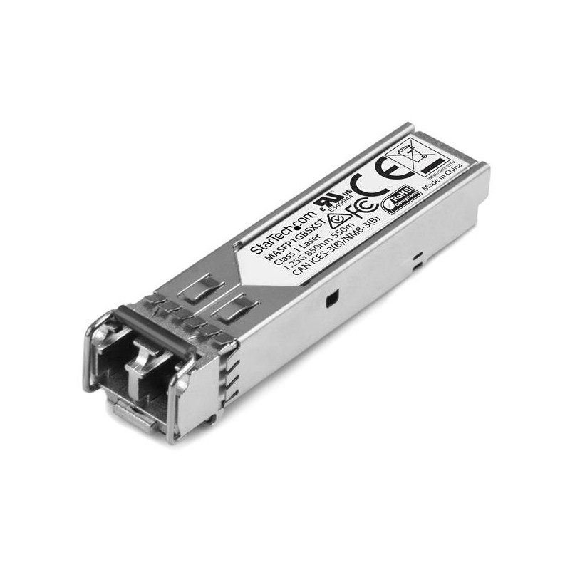 StarTech.com Gigabit Fiber 1000Base-SX SFP Transceiver Module - Cisco Meraki MA-SFP-1GB-SX Compatible - MM LC - 550m (1804 ft)