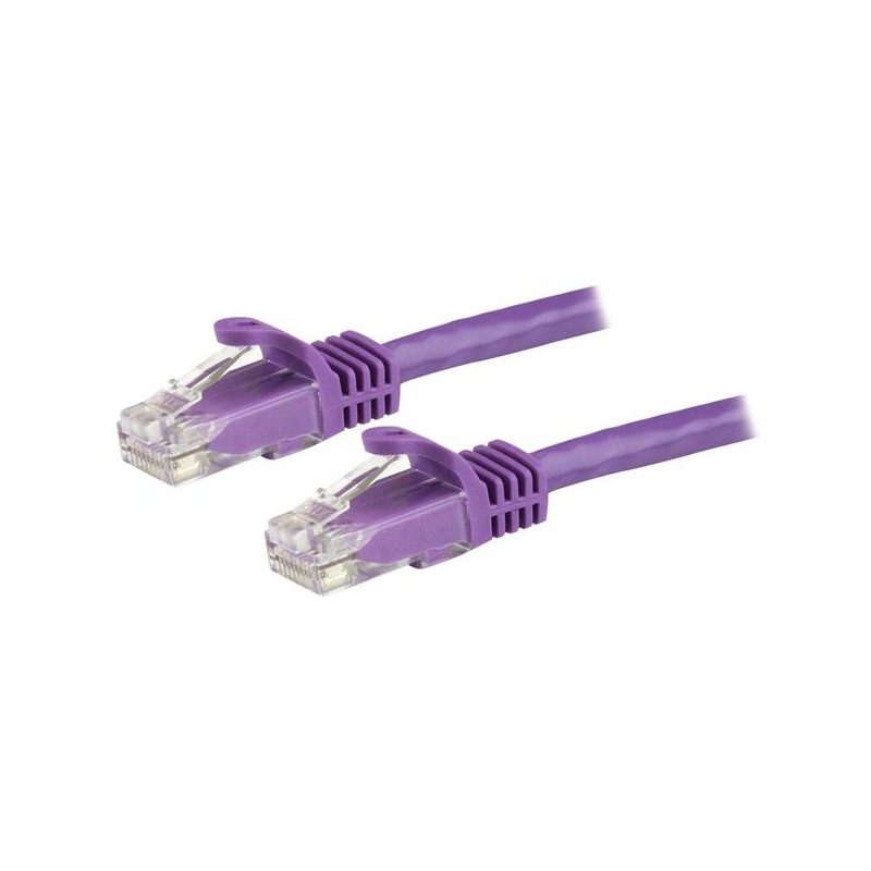 StarTech.com 15m Purple Gigabit Snagless RJ45 UTP Cat6 Patch Cable - 15 m Patch Cord