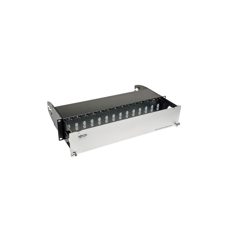 Tripp Lite High Density Fiber Rack Enclosure Panel 14-Cassette Capacity 2U