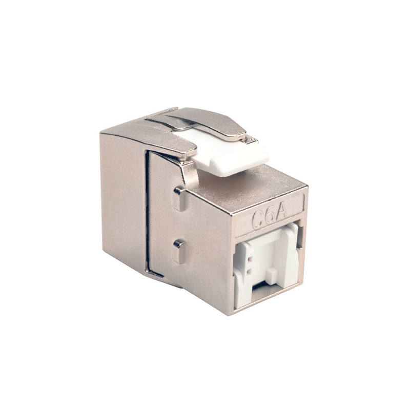Tripp Lite Toolless Shielded Cat6a Keystone Jack - Grey