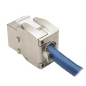 Tripp Lite Toolless Shielded Cat6a Keystone Jack - Grey