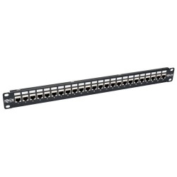 Tripp Lite 24-Port 1U Rack-Mount STP Shielded Cat6a Feedthrough Patch Panel, RJ45 Ethernet | Tripp Lite Patch Panels