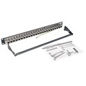 Tripp Lite 24-Port 1U Rack-Mount STP Shielded Cat6a Feedthrough Patch Panel, RJ45 Ethernet