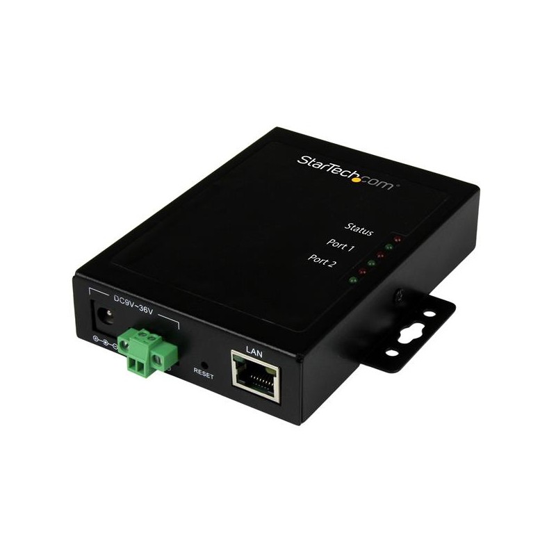 StarTech.com 2-Port Serial-to-IP Ethernet Device Server - RS232 - Metal and Mountable