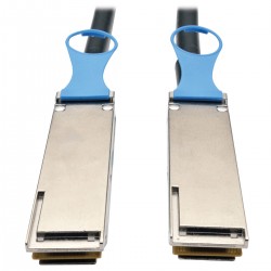 Tripp Lite QSFP28 to QSFP28 100GbE Passive DAC Copper InfiniBand Cable (M/M), 0.5 m (20 in.) | Tripp Lite Fibre Cables