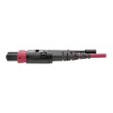 Tripp Lite MTP/MPO to 8xLC Fan-Out Patch Cable, 40 GbE, 40GBASE-SR4, OM4 Plenum-Rated, Push/Pull Tab, Magenta, 2M