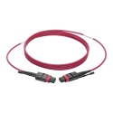 Tripp Lite MTP/MPO Multimode Patch Cable, 12 Fiber, 40/100 GbE, 40/100GBASE-SR4, OM4 Plenum-Rated (F/F), Push/Pull Tab, Magenta,