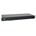 Tripp Lite 3.8kW Single-Phase Metered PDU, 200/220/230/240V Outlets (8 C13, 2 C19) IEC-309 16A Blue, 2.43 m (8-ft.) Cord, 1U