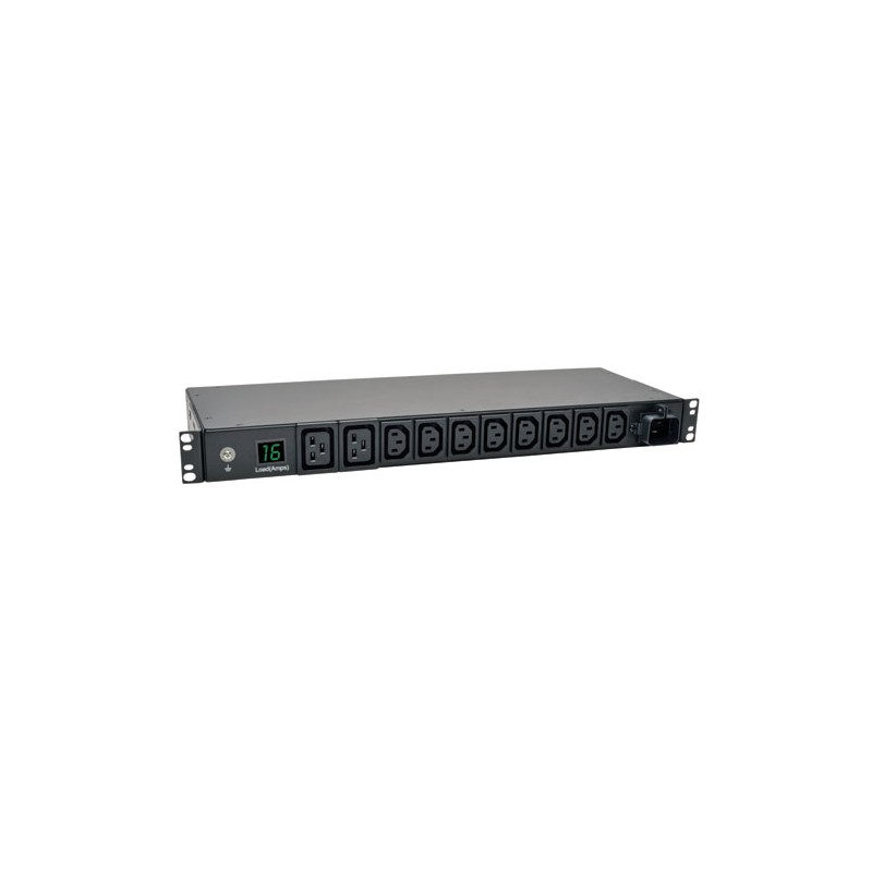 Tripp Lite 3.8kW Single-Phase Metered PDU, 200/220/230/240V Outlets (8 C13, 2 C19) IEC-309 16A Blue, 2.43 m (8-ft.) Cord, 1U