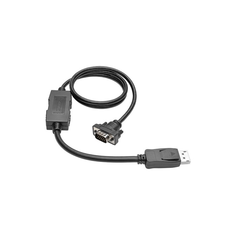 Tripp Lite DisplayPort 1.2 to VGA Active Adapter Cable, DP with Latches to HD15 (M/M), 1920 x 1200 / 1080p, 0.91 m (3-ft.)
