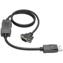 Tripp Lite DisplayPort 1.2 to VGA Active Adapter Cable, DP with Latches to HD15 (M/M), 1920 x 1200 / 1080p, 0.91 m (3-ft.)