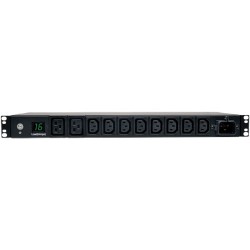 Tripp Lite 3.8kW Single-Phase Metered PDU, 200/220/230/240V Outlets (8 C13, 2 C19) IEC-309 16A Blue, 2.43 m (8-ft.) Cord, 1U | T