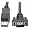Tripp Lite DisplayPort 1.2 to VGA Active Adapter Cable, DP with Latches to HD15 (M/M), 1920 x 1200 / 1080p, 0.91 m (3-ft.) | Tri