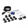 Tripp Lite 3.8kW Single-Phase Metered PDU, 200/220/230/240V Outlets (8 C13, 2 C19) IEC-309 16A Blue, 2.43 m (8-ft.) Cord, 1U | T
