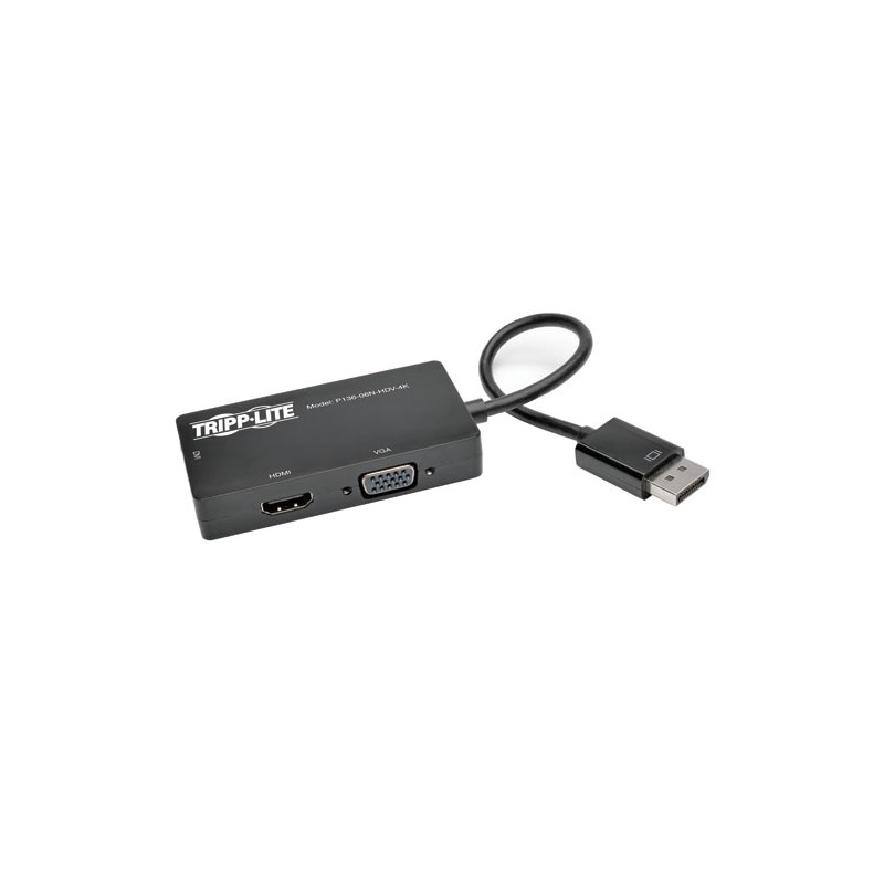 Tripp Lite DisplayPort 1.2 to VGA / DVI / HDMI All-in-One Converter Adapter, 4K x 2K HDMI