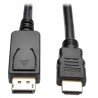 Tripp Lite DisplayPort 1.2 to HD Active Adapter Cable, DP with Latches to HDMI (M/M), UHD 4K x 2K / 1080p, 1.83 m (6-ft.) | Trip