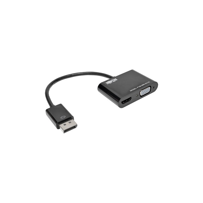 Tripp Lite DisplayPort 1.2 to VGA/HDMI All-in-One Converter Adapter, 4K x 2K HDMI @ 24/30Hz