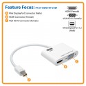 Tripp Lite Keyspan Mini DisplayPort 1.2 to VGA/HDMI All-in-One Converter Adapter, 4K x 2K HDMI @ 24/30 Hz