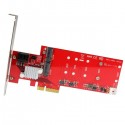 StarTech.com 2x M.2 NGFF SSD RAID Controller Card plus 2x SATA III Ports - PCIe