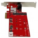 StarTech.com 2x M.2 NGFF SSD RAID Controller Card plus 2x SATA III Ports - PCIe