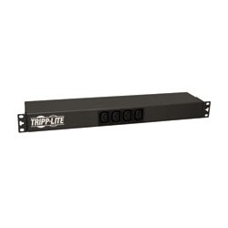 Tripp Lite 1.6-3.8kW Single-Phase Basic PDU, 100-240V 20A (2 C19, 12 C13), C20 & L6-20P Adapter, 12ft Cord, 1U Rack-Mount | Trip