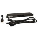 Tripp Lite 1.6-3.8kW Single-Phase Basic PDU, 100-240V 20A (2 C19, 12 C13), C20 & L6-20P Adapter, 12ft Cord, 1U Rack-Mount