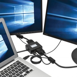 Tripp Lite 2-Port HDMI to VGA + Audio Adapter / Splitter, 1920 x 1440 (1080p) | Tripp Lite Video Splitters