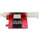 StarTech.com Mini-SAS Adapter - Dual SFF-8643 to SFF-8644 - with Full and Low-Profile Brackets - 12Gbps