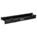 Tripp Lite SmartRack 1U High Capacity Horizontal Cable Manager - Finger duct with dual-hinge cover
