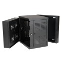 Tripp Lite 12U SmartRack NEMA 12 Wall-Mount Rack Enclosure Cabinet for Harsh Environments, Switch-Depth, Hinged Back