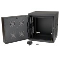 Tripp Lite 12U SmartRack NEMA 12 Wall-Mount Rack Enclosure Cabinet for Harsh Environments, Switch-Depth, Hinged Back