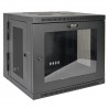 Tripp Lite SmartRack 10U Low-Profile Switch-Depth Wall-Mount Rack Enclosure Cabinet with Clear Acrylic Window, Hinged Back | Tri