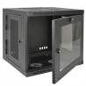 Tripp Lite SmartRack 10U Low-Profile Switch-Depth Wall-Mount Rack Enclosure Cabinet with Clear Acrylic Window, Hinged Back | Tri