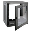 Tripp Lite 12U SmartRack Wall-Mount Rack Enclosure Server Cabinet with Clear Acrylic Door, Low-Profile Switch-Depth