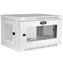 Tripp Lite SmartRack 6U Low-Profile Switch-Depth Wall-Mount Rack Enclosure Cabinet with Clear Acrylic Window, White