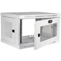 Tripp Lite SmartRack 6U Low-Profile Switch-Depth Wall-Mount Rack Enclosure Cabinet with Clear Acrylic Window, White