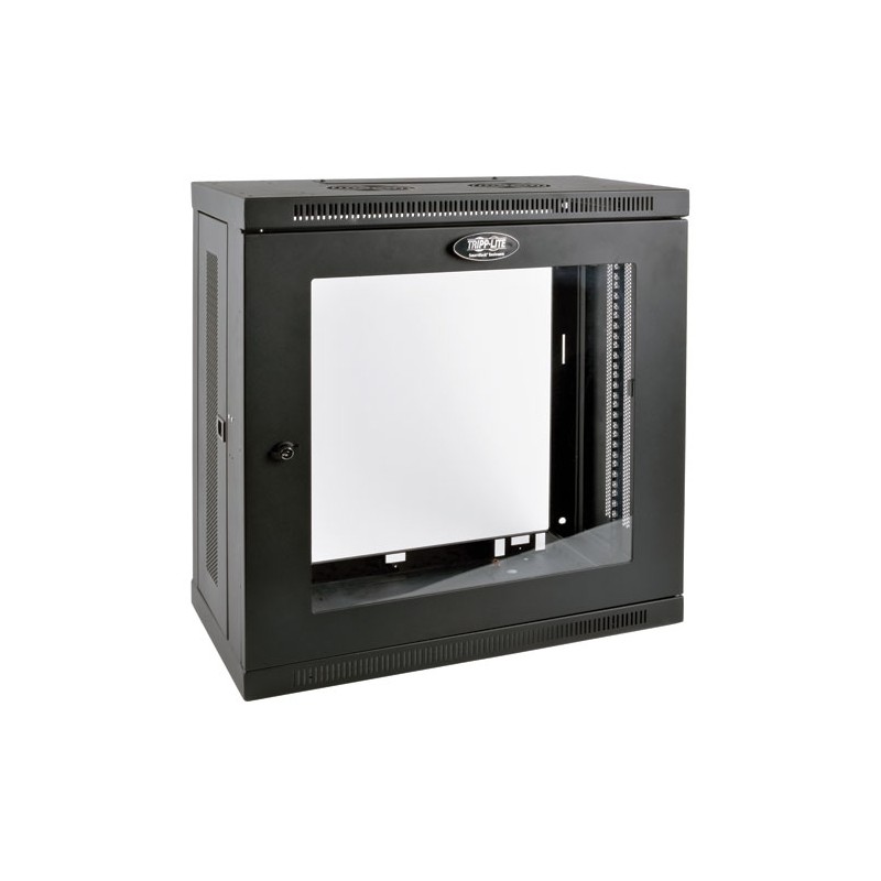 Tripp Lite SmartRack 12U Very Low-Profile Patch-Depth Wall-Mount Rack Enclosure Cabinet with Clear Acrylic Window