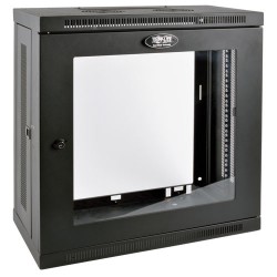 Tripp Lite SmartRack 12U Very Low-Profile Patch-Depth Wall-Mount Rack Enclosure Cabinet with Clear Acrylic Window | Tripp Lite B
