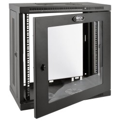 Tripp Lite SmartRack 12U Very Low-Profile Patch-Depth Wall-Mount Rack Enclosure Cabinet with Clear Acrylic Window | Tripp Lite B